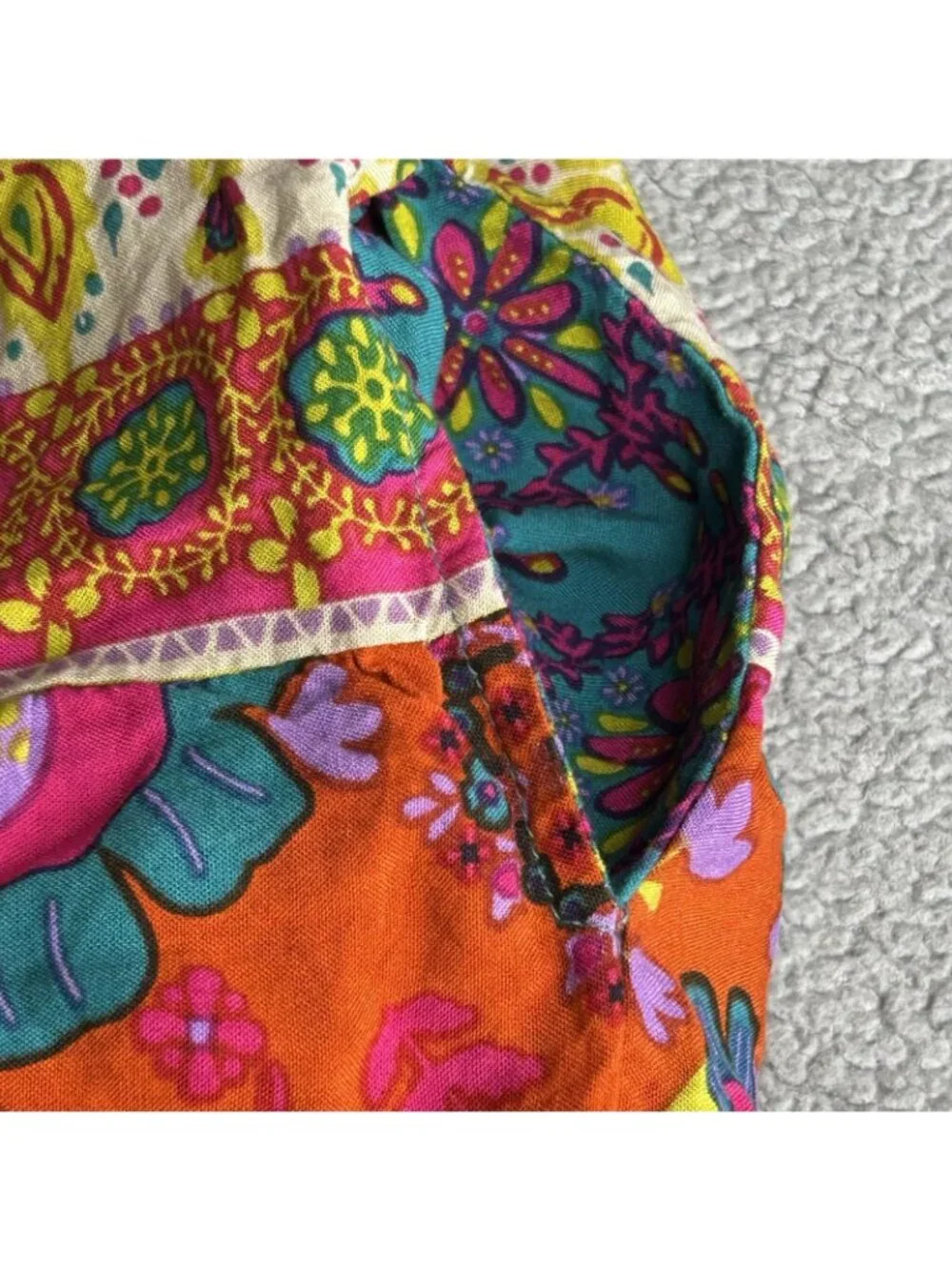 Natural Life Dress Womens L Multicolor Floral Boho Tiered Maxi Sundress Festival - Picture 6 of 10